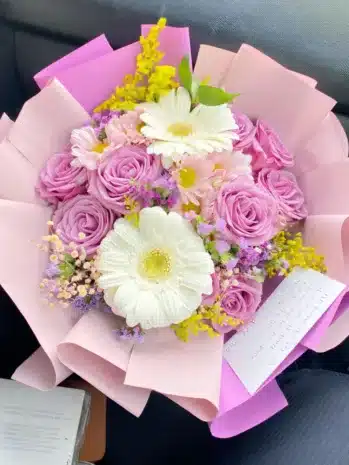 Delicado Bouquet de Rosas y Gerberas | Para Hacerla Sentir Única