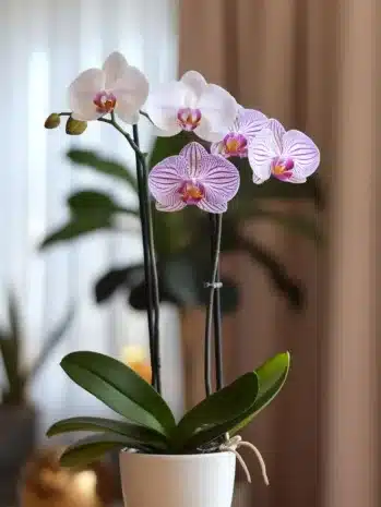 Planta de Orquídea Fúnebre en Maceta Cerámica