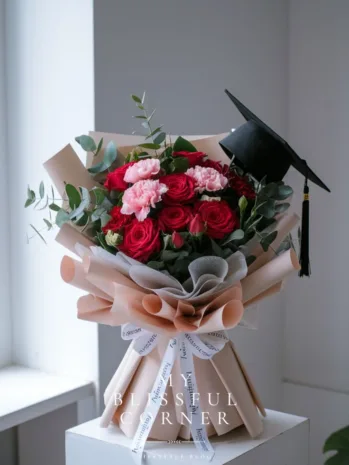 Bouquet de Rosas para Celebrar tu Graduación con Estilo