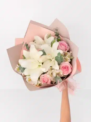 Arreglo Floral de Lirios y Rosas | Regalo para Mamá