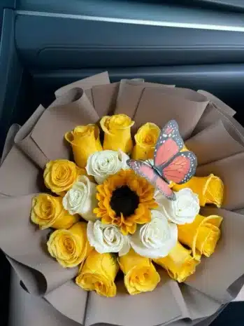 Diseño floral Moderno en Rosas Amarillas