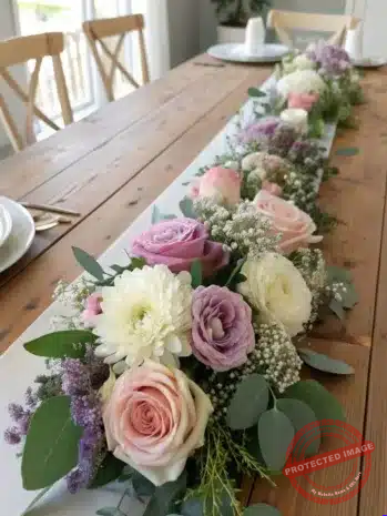 Camino Floral de 50 cm para Realzar la Belleza de su Mesa