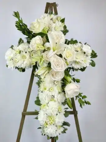 Pedestal Floral para Ceremonia Fúnebre