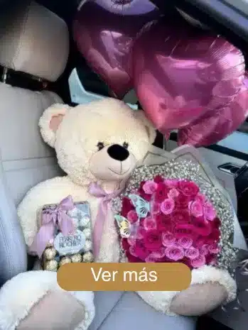 Flores con Peluche